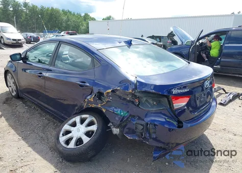 2012 Hyundai Elantra Limited from USA, damaged, VIN 5NPDH4AEXCH118544